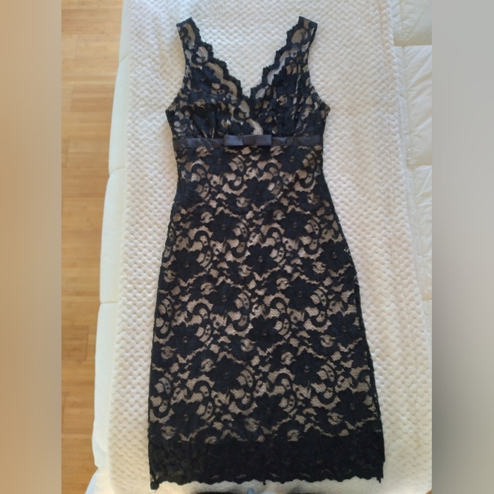V neck lace dress